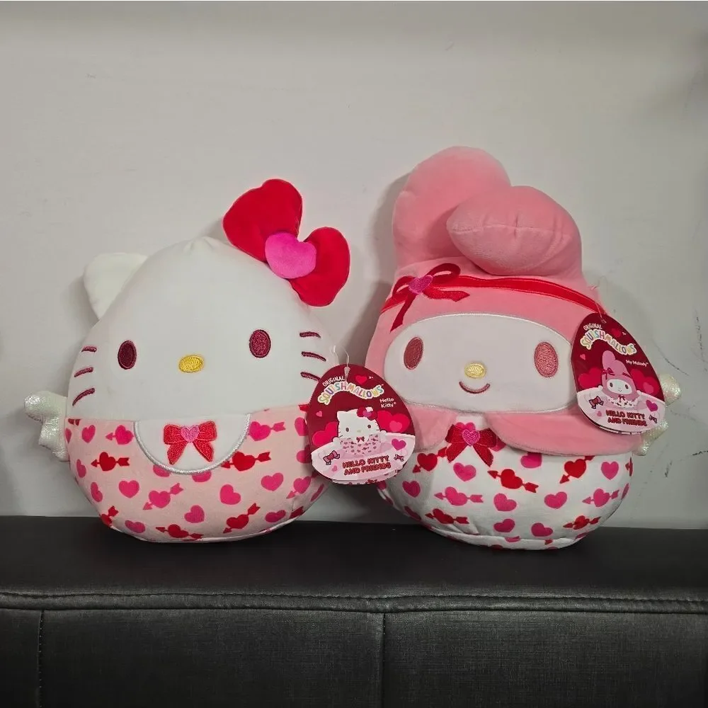 Squishmallows My Melody and Hello Kitty 2025 Valentines Day Release NEW Rare